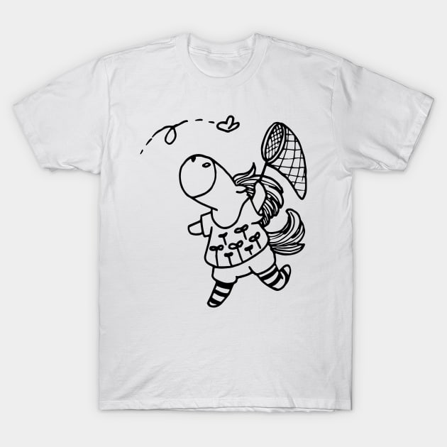 Hand Drawn Cute Animals T-Shirt by Wanderer Bat